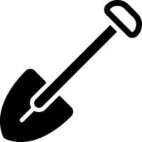 Isolated shovel icon in flat style. vector