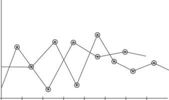 Flat illustration of a line graph. vector