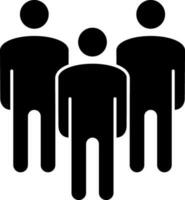 Silhouette of black men for team icon. vector