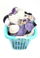 unwashed cloth in basket photo