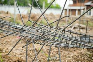 The preparation of the rebar photo