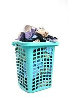 unwashed cloth in basket photo