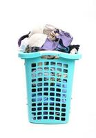 unwashed cloth in basket photo