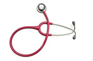 stethoscope on white background photo