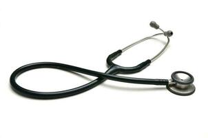 stethoscope on white background photo