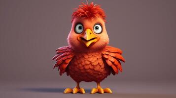 Cute Chicken 3D. photo