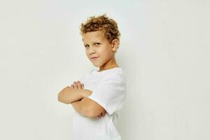 curly boy children's style fashion emotions childhood unaltered photo