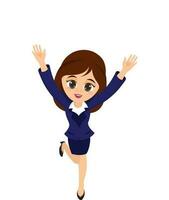 Character of a Young Business Woman. vector