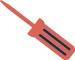 Flat illustration of a screw driver. vector