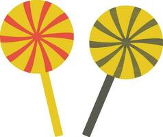 Lolipop candy in flat illustration. vector