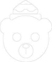 Character of teddy bear face. vector