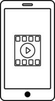 Video icon with screen in isolated. vector