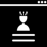 Artificial intelligence icon or symbol. vector