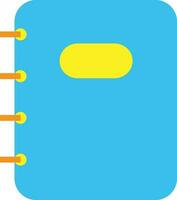 Blank diary in blue and yellow color. vector