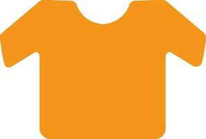 Tshirt in orange color. vector