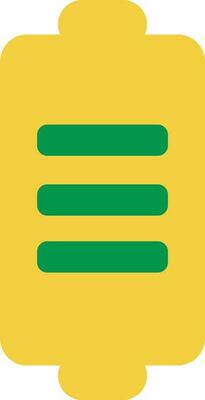 Yellow and green icon of  Power saving or Battery.