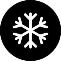 Glyph snowflake icon or symbol. vector