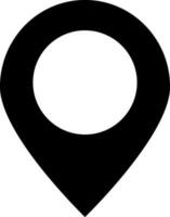 Map pin icon or symbol in Black and White color. vector