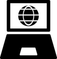 navegador conexión o ordenador portátil Internet conexión icono. vector