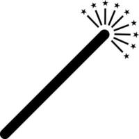 Black and White magic wand. vector