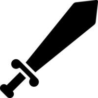 Sword icon in Black and White color. vector