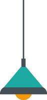 Flat illustration of hanging ceiling Lamp. vector
