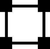 Flat style text in Black and White color. vector