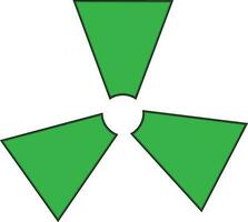 Green propeller icon on white background. vector