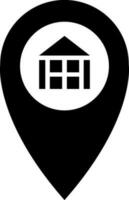 Sea port map pin icon or symbol. vector