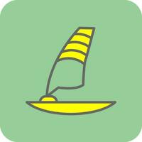 diseño de icono de vector de windsurf