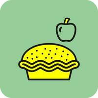 Apple pie Vector Icon Design