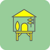 Beach hut Vector Icon Design