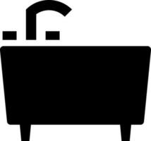 Illustration of bathtub icon. vector