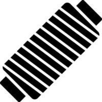 Thread spool glyph icon in flat style. vector