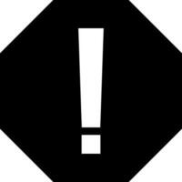 Warning icon or symbol in Black and White color. vector