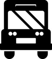 Illustration of bus glyph icon. vector