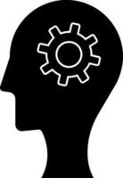 Thinking icon in float style. vector