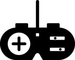 Remote or joystick glyph icon. vector