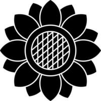 Beautiful flower isolated in Black and White color. vector