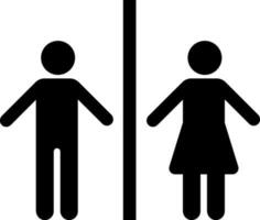 masculino y hembra baño firmar o símbolo. vector