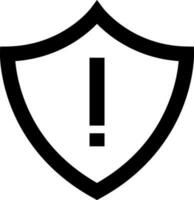 Security warrning icon in flat style. vector