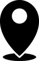 Location pointer glyph icon or symbol. vector