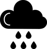 Vector sign or symbol of rainy cloud.