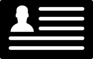 Vector illustration of identity card flat icon.