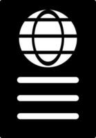 negro y blanco ilustración de pasaporte icono. vector
