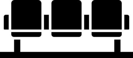 Flat style seats icon or symbol. vector