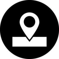 Map navigation glyph icon or symbol. vector