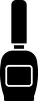 negro y blanco ilustración de maquillaje botella icono. vector