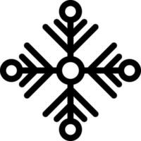 Line art illustration of snowflake icon. vector