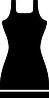 Glyph sleeveless dress icon or symbol. vector
